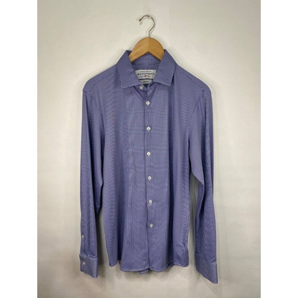 Mizzen + Main Spinnaker Trim Fit Long Sleeve Performance Dress Shirt Men's Large